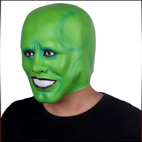 2x Green Masks from movie The Mask Jim Carrey Cosplay Costume - Picture 8 of 16